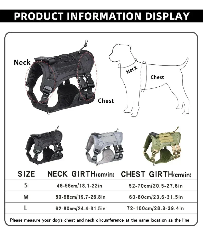 Harnais Tactique Militaire Malinois Berger Allemand