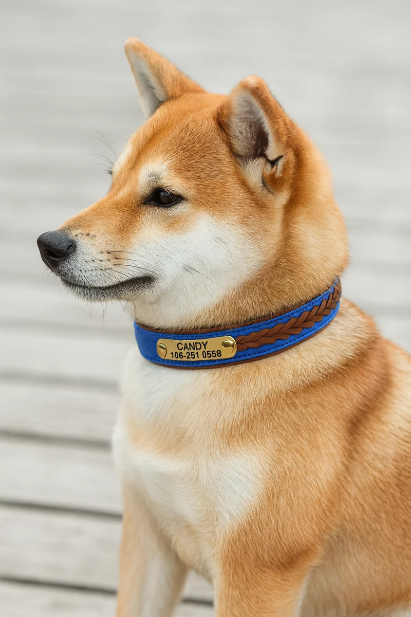 Collier Corde Tressée Réglable Chien Coloré