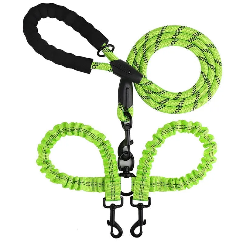 Laisse Double Anti-Enchevêtrement Rotule Chien