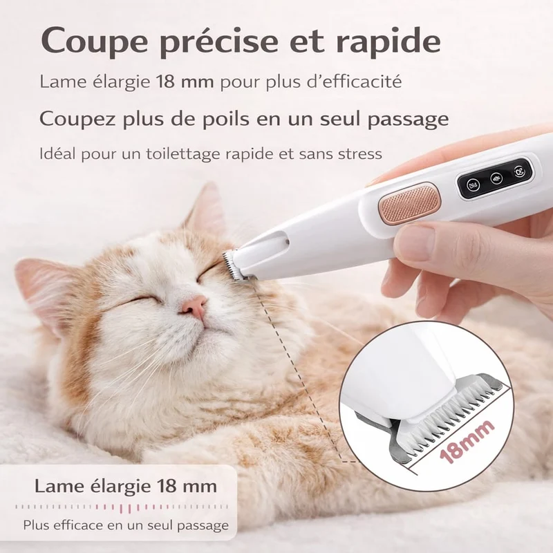 Tondeuse Silencieuse Rechargeable Chien LED