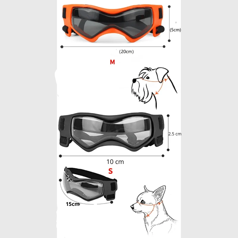 Lunettes Protection Chien Anti-UV Réglables