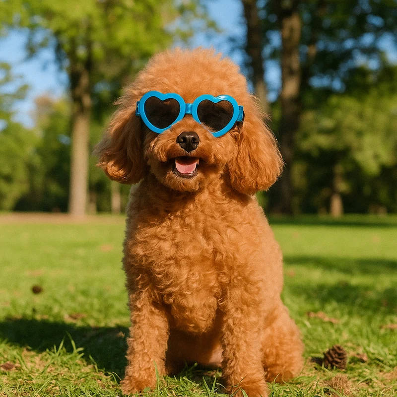 Lunettes Chien Forme Coeur Protection UV