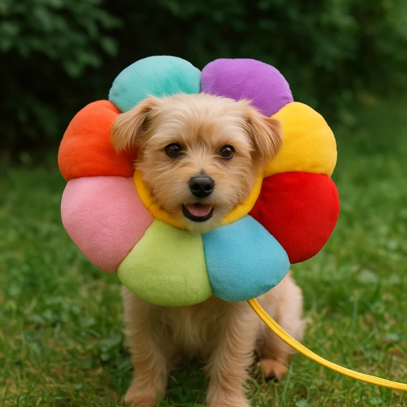 Collerette Mousse Multicolore Post-Opératoire Gros Chien