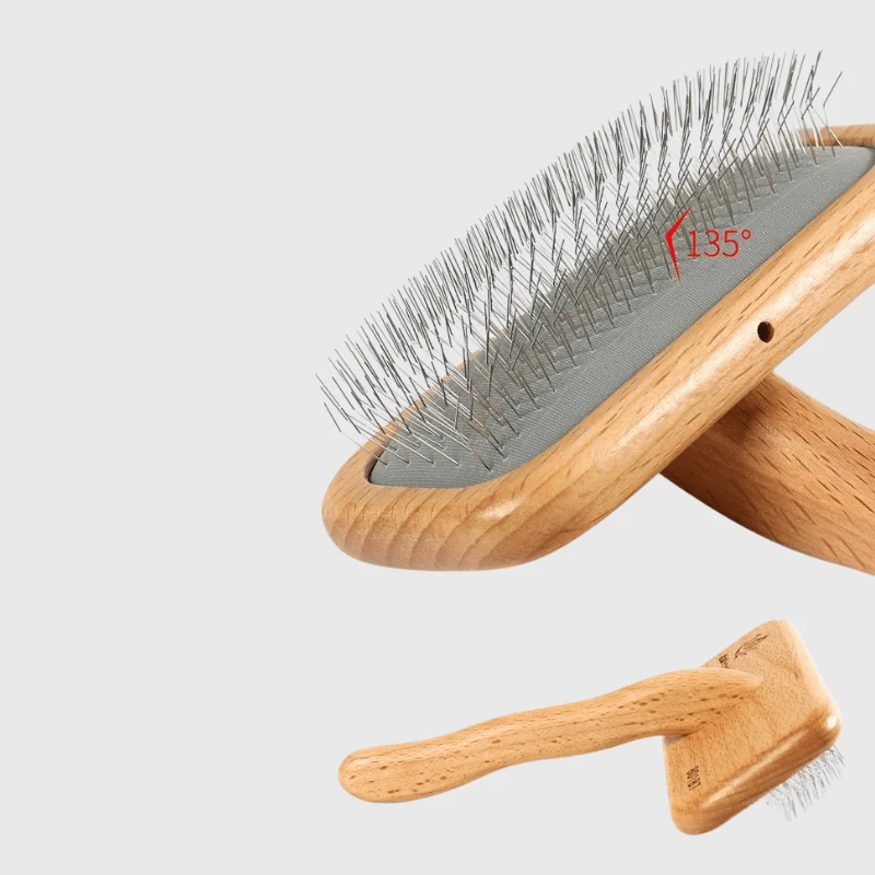 Brosse Professionnelle Toilettage Chien Bois