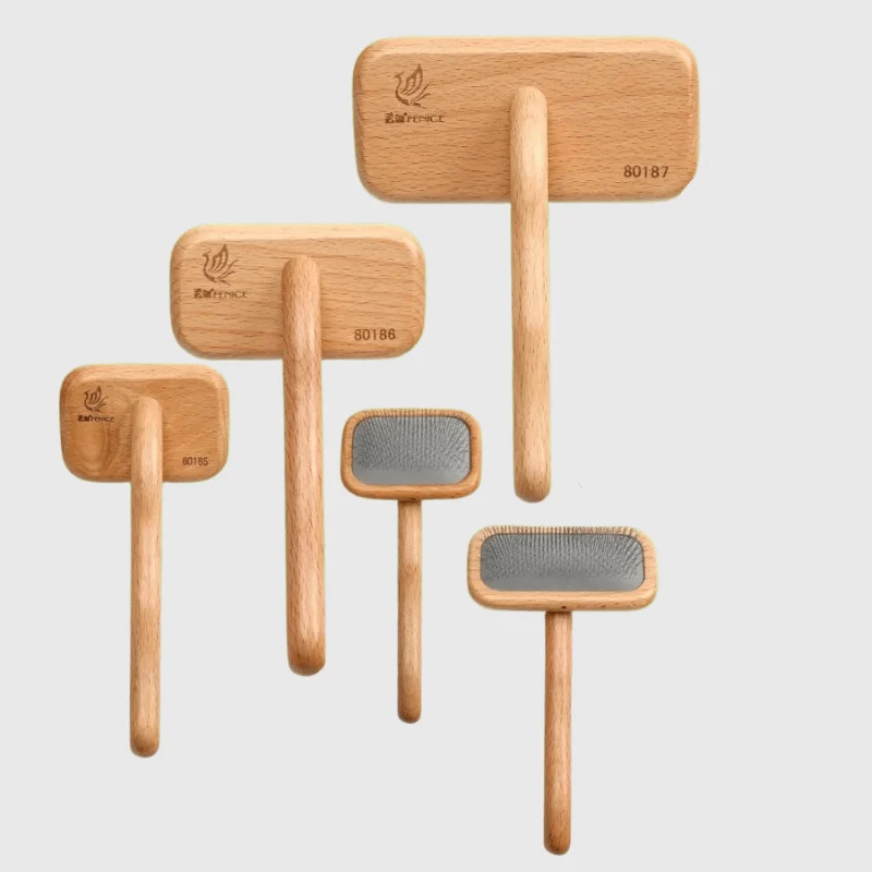 Brosse Professionnelle Toilettage Chien Bois