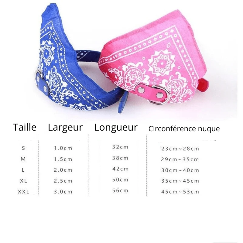 Collier Bandana Réglable Gros Chien
