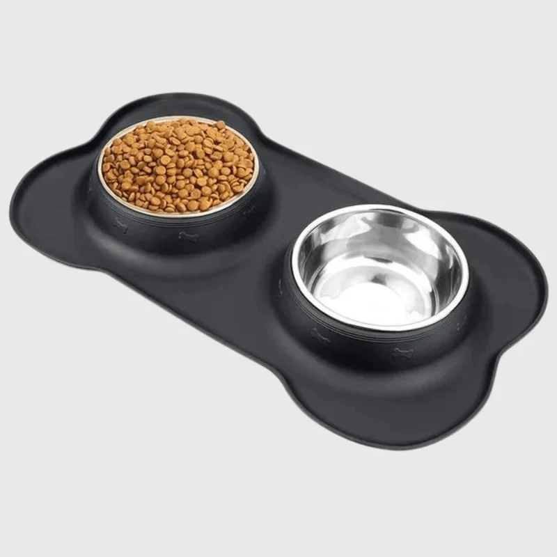 Support Porte-Gamelles Chien Inox Antidérapant