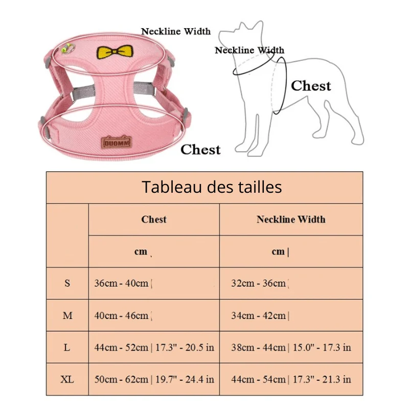 Harnais Randonnée Chien Puissant Réglable
