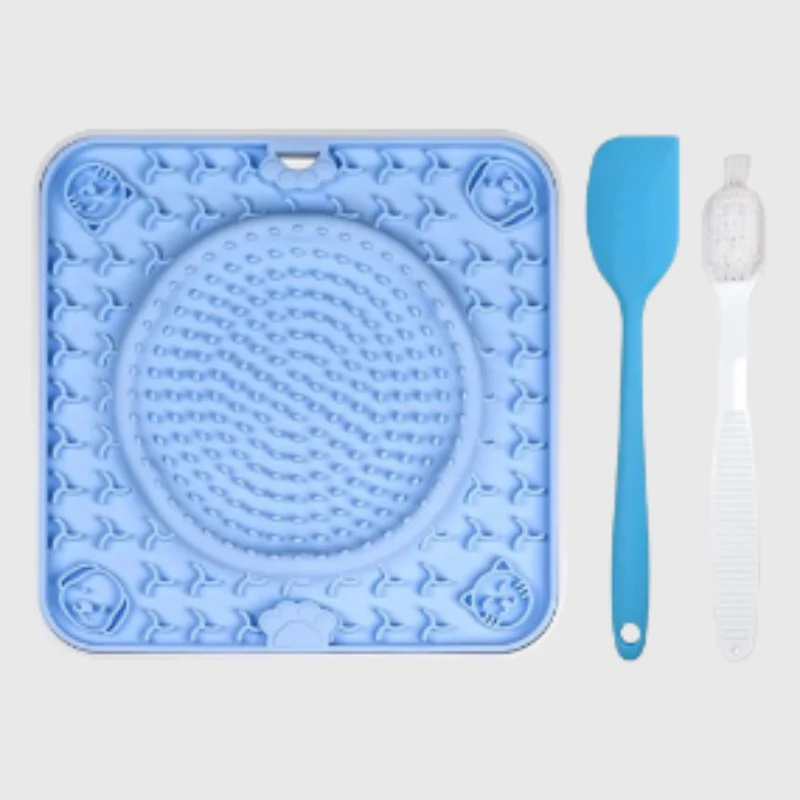 Tapis Fouille Silicone Carré Cuillère Brosse Chien