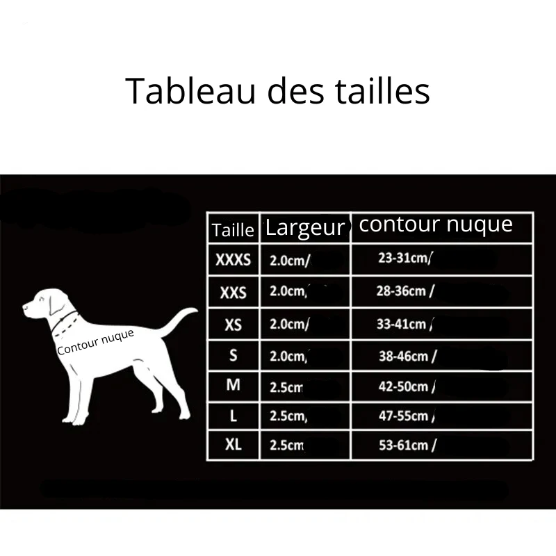 Collier Imperméable Chien Réfléchissant Ajustable