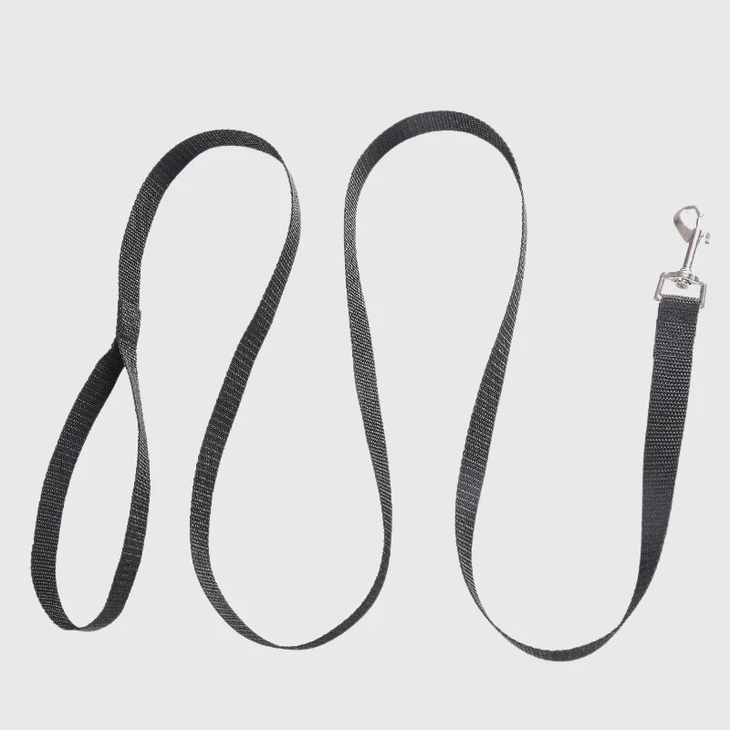 Laisse Nylon Renforcée Gros Chien Noir