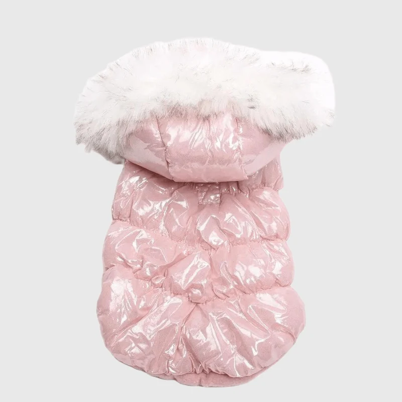 Doudoune Capuche Fourrée Petit Chien Hiver