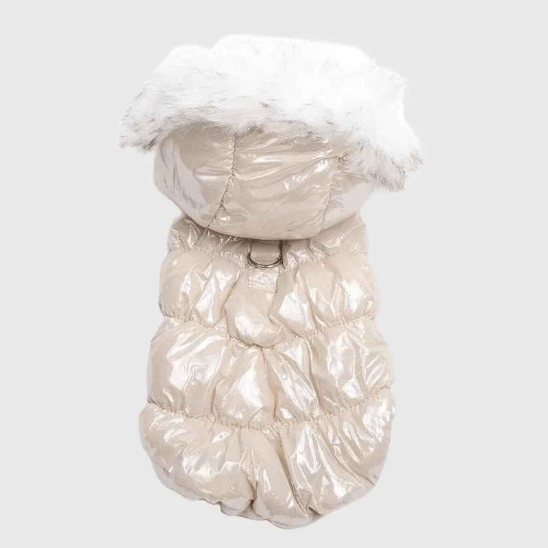 Doudoune Capuche Fourrée Petit Chien Hiver