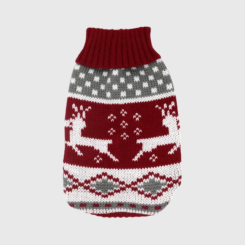 Pull Noël Tricot Petit Chien Hiver