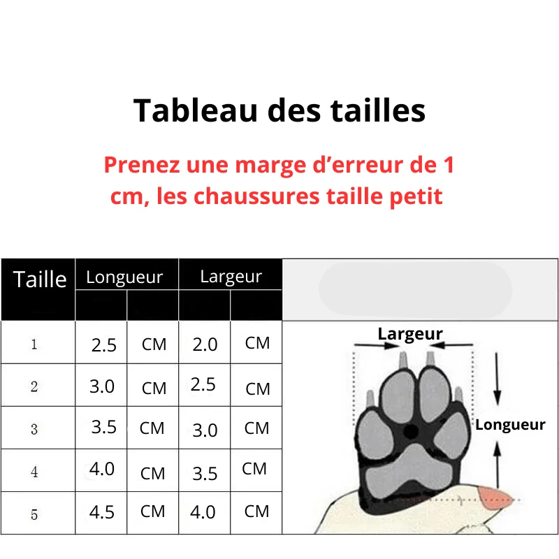 Chaussettes Neige Antidérapantes Chien Hiver