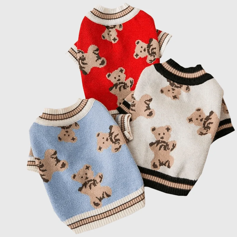 Pull Chien Design Ours Hiver Chaud
