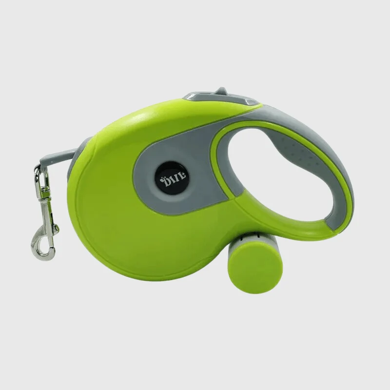Laisse Enrouleur Rétractable Chien Vert 3-8m