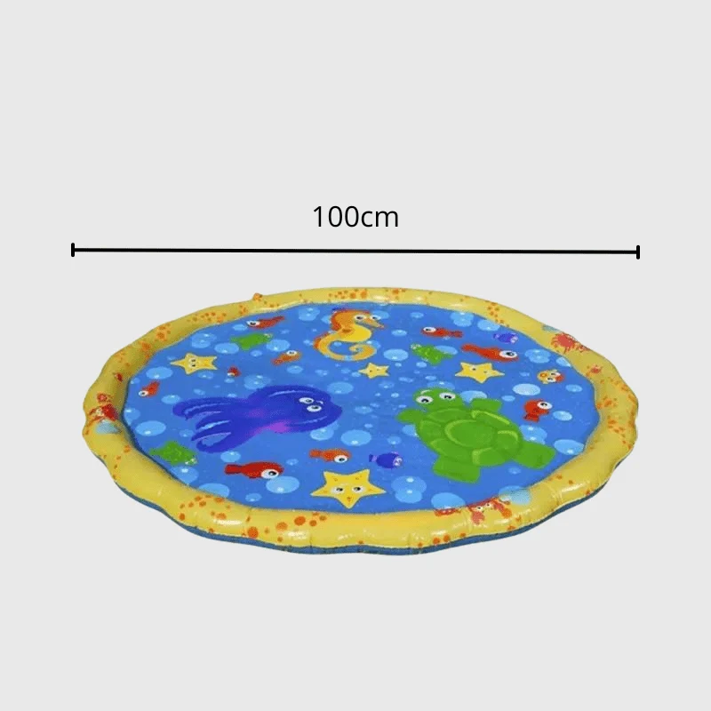 Piscine Jet Eau Chien Motifs Marins Gonflable