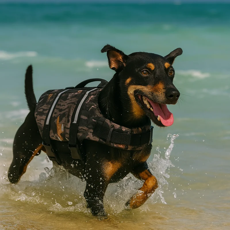Gilet Sauvetage Chien Camouflage Militaire
