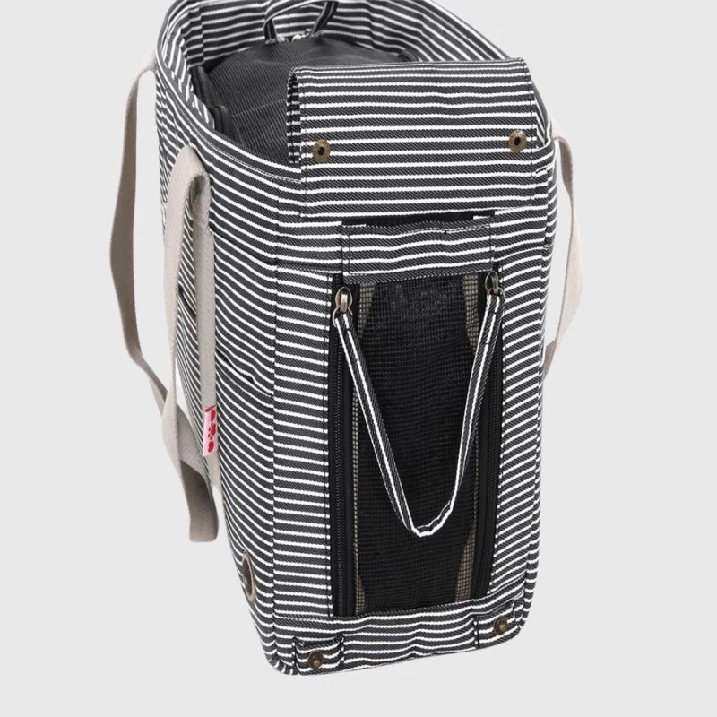 Sac Transport Souple Chien Rayé 4kg