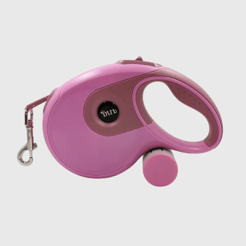 Laisse Enrouleur Rétractable Rose Chien