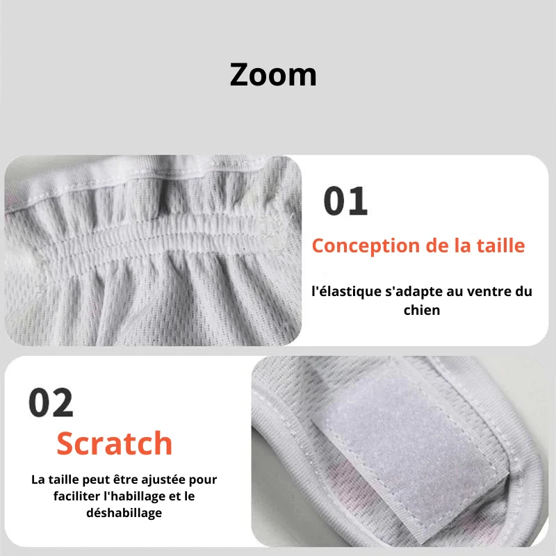 Couche Culotte Lavable Chien Anti-Fuite