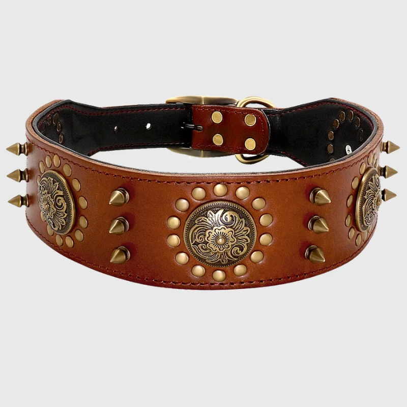 Collier Cuir Véritable Renforcé Gros Chien