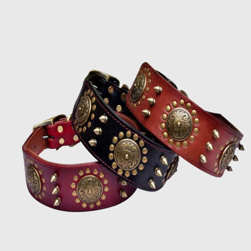Collier Cuir Véritable Renforcé Gros Chien