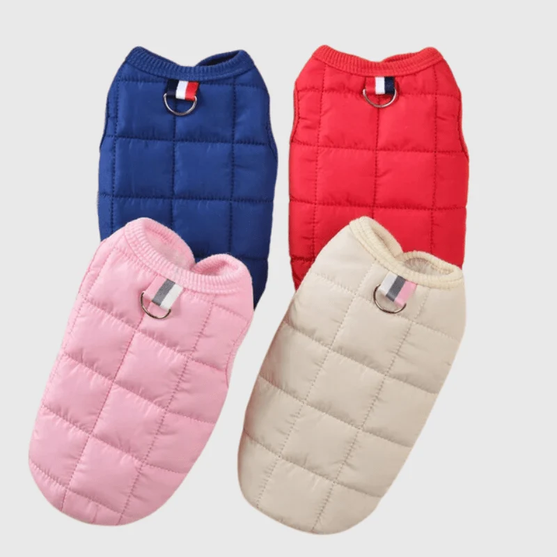 Manteau Laine Hiver Chien Élégant Beige