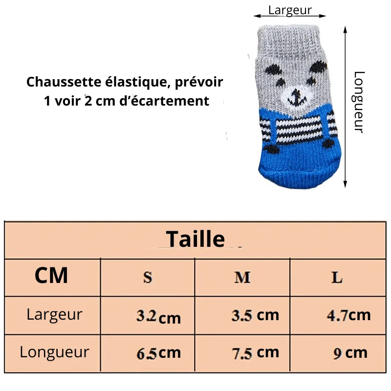 Chaussette Antidérapante Rose Queen Chien