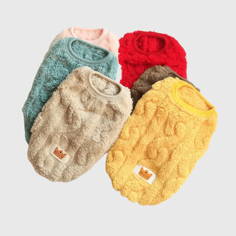 Pull Tricot Torsadé Chaud Chien Hiver