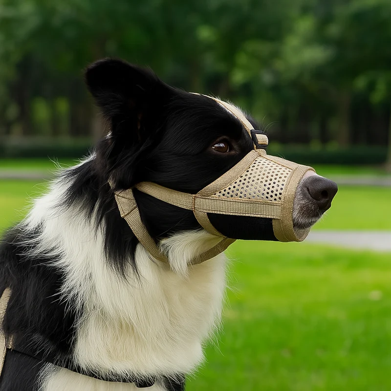 Muselière Panier Beige Gros Chien Réglable