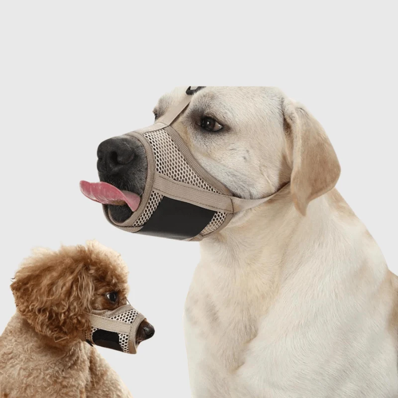 Muselière Panier Beige Gros Chien Réglable