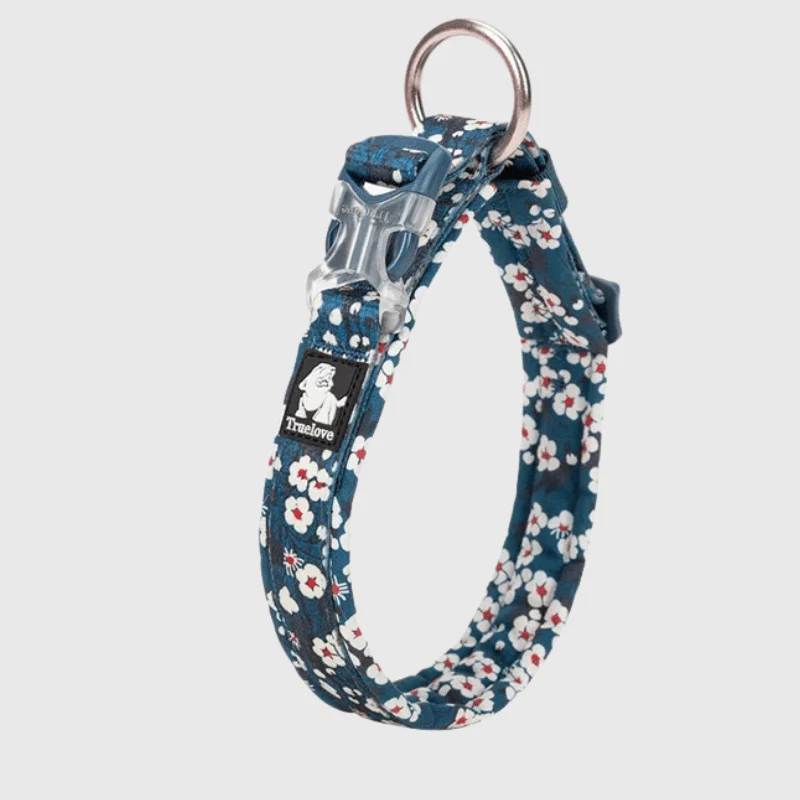 Collier Nylon Réfléchissant Fleuris Gros Chien