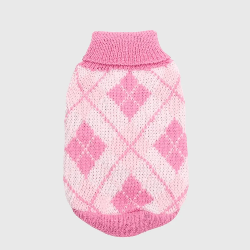 Pull Carreaux Chien Coloré XS à XXL
