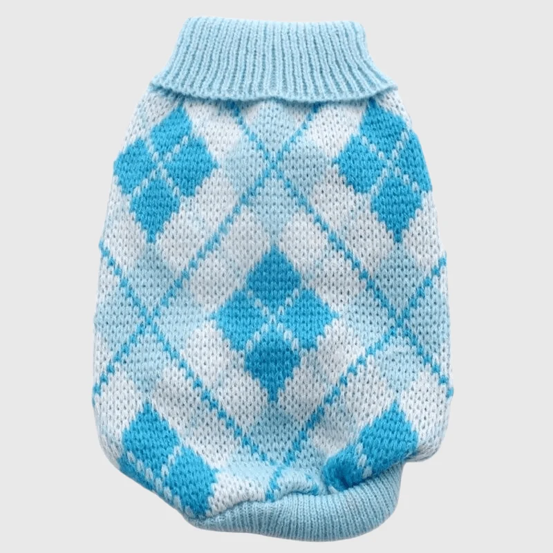 Pull Carreaux Chien Coloré XS à XXL