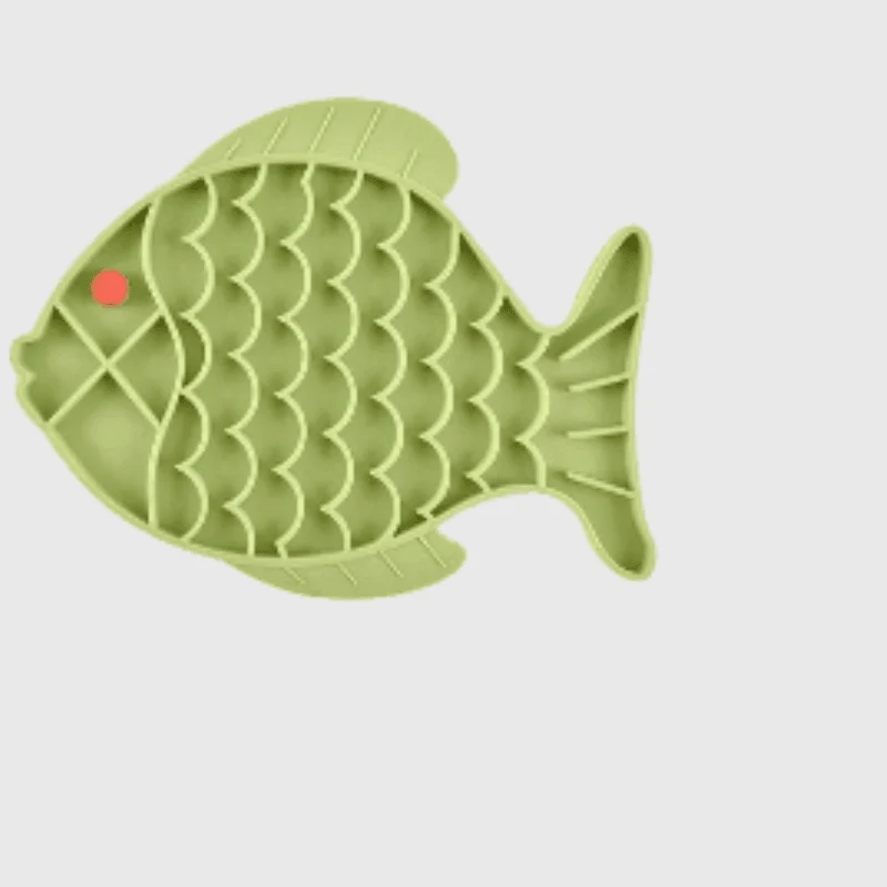 Tapis Léchage Silicone Poisson Anti-Stress Chien