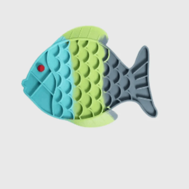 Tapis Léchage Silicone Poisson Anti-Stress Chien