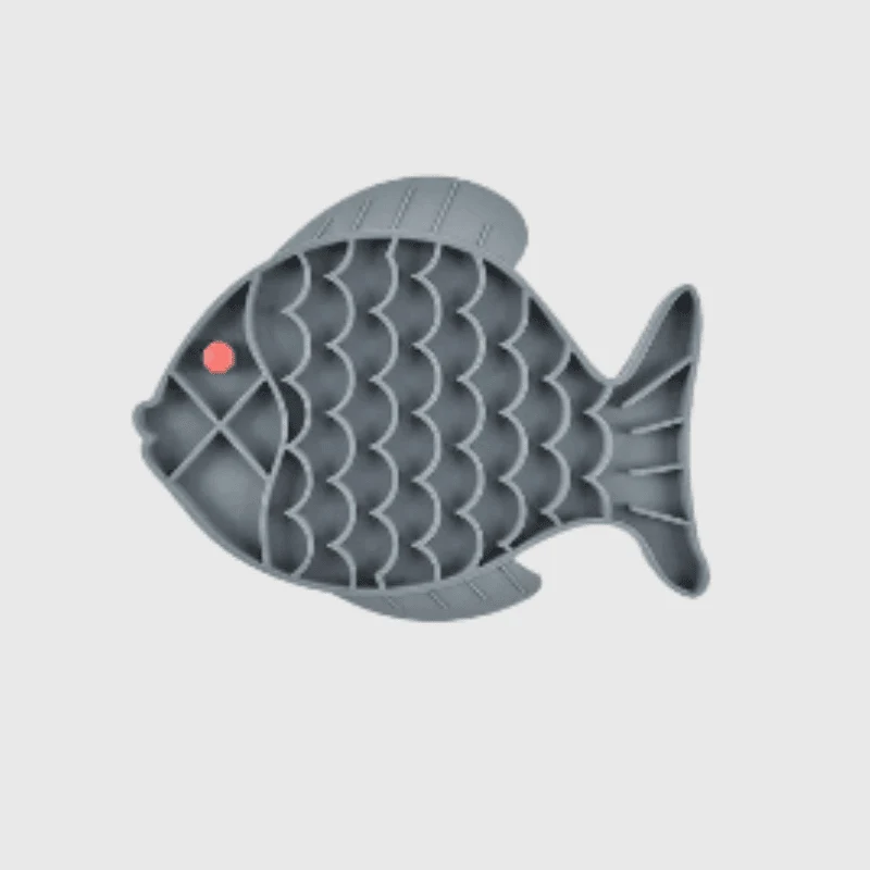 Tapis Léchage Silicone Poisson Anti-Stress Chien