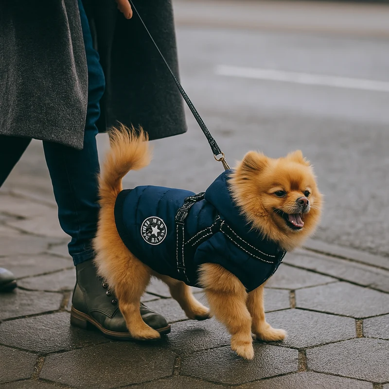 Manteau Doudoune Hiver Harnais Intégré Chien