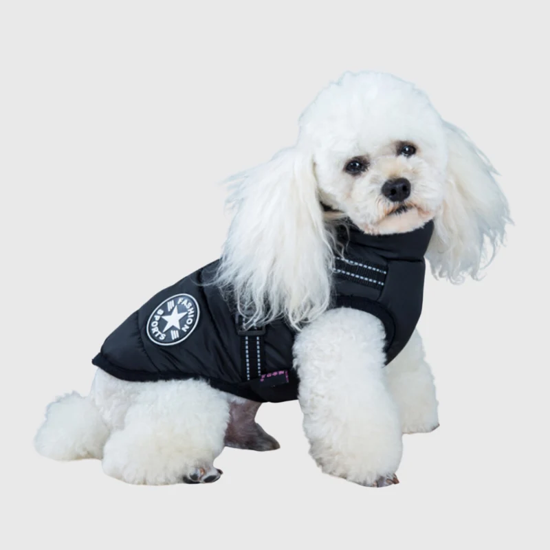 Manteau Doudoune Hiver Harnais Intégré Chien