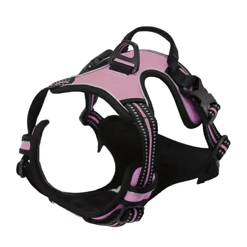 Harnais rose pour chien