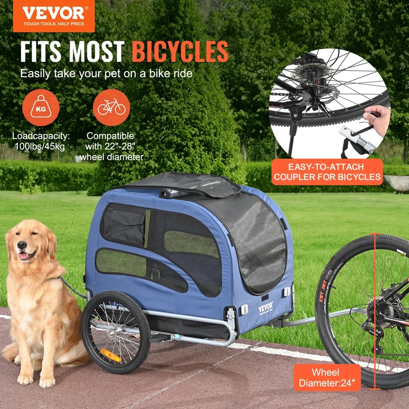 Remorque vélo gros chien