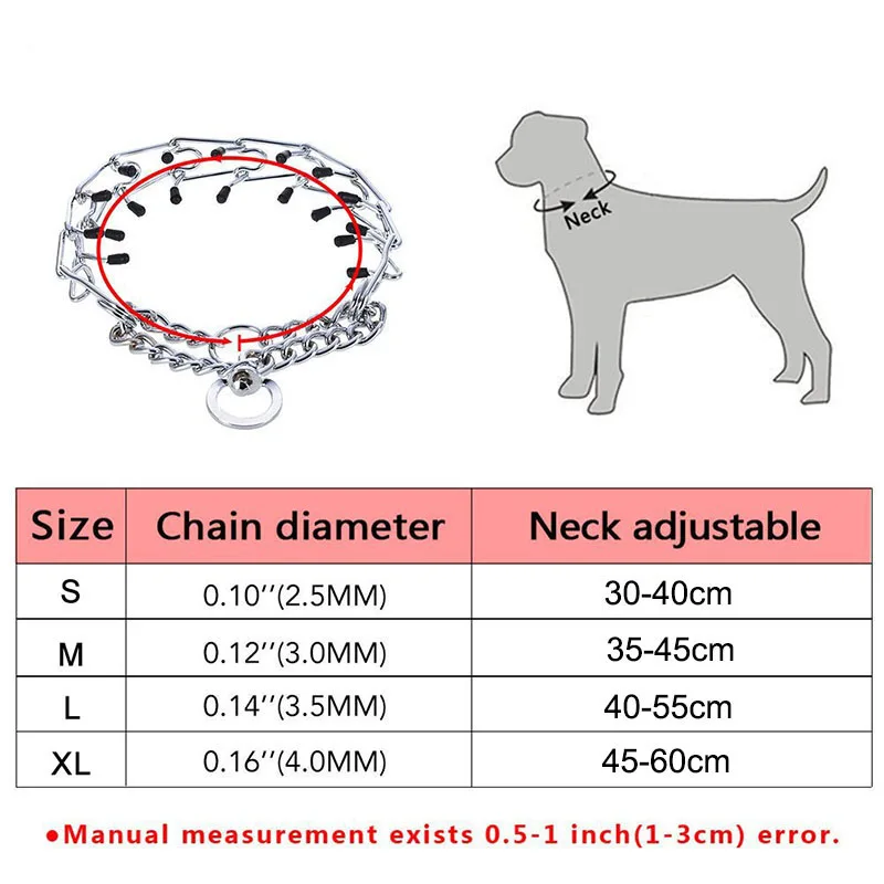 Collier Prong Acier Inox Gros Chien Dressage