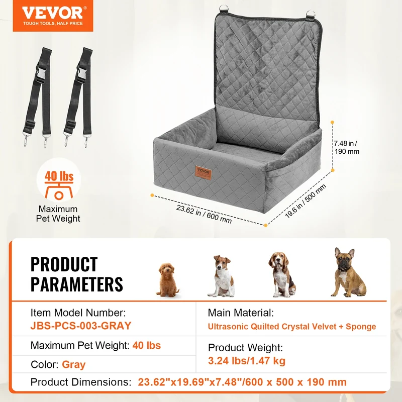 Siège Auto Imperméable Gros Chien 45kg