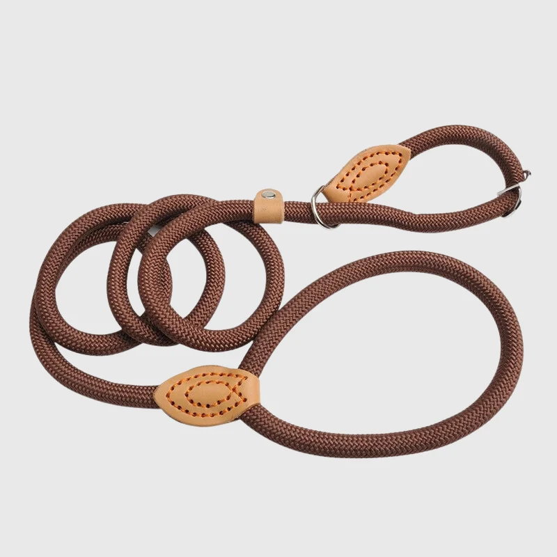 Laisse Lasso Réglable Cuir Gros Chien