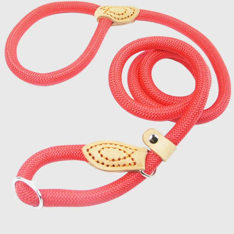 Laisse Lasso Réglable Cuir Gros Chien