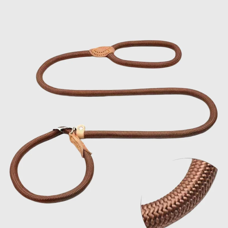Laisse Lasso Réglable Cuir Gros Chien