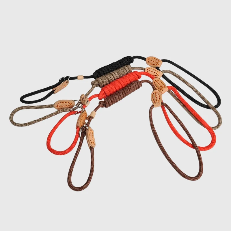 Laisse Lasso Réglable Cuir Gros Chien