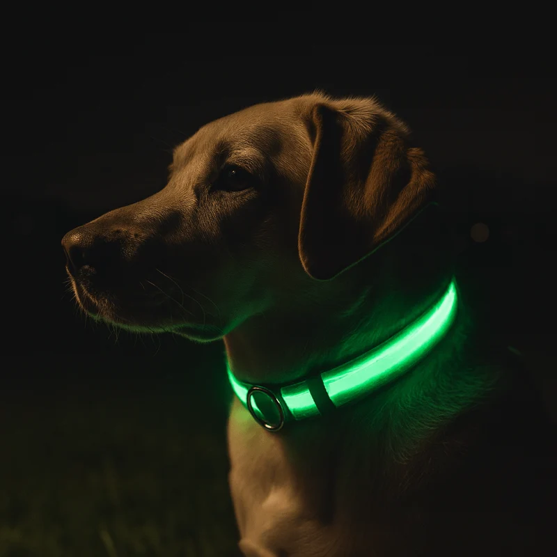 Collier LED Rechargeable USB Gros Chien